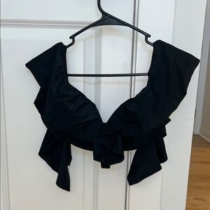 Old Navy Black Ruffle Bikini Top